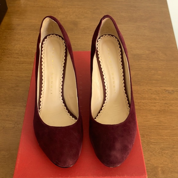 Robert Robert all leather kid suede shoes in a gorgeous burgundy colour size 41 - Picture 5 of 8